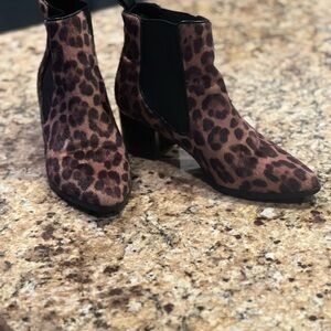 Leopard Print Ankle Boots